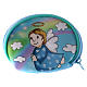 Purse rosary holder 7x6 cm with Angel dressed in light blue image s2