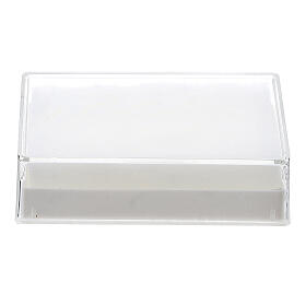 Rectangular rosary case with cotton wool for 6-7 mm beads