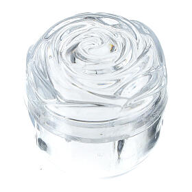 Clear rose rosary box