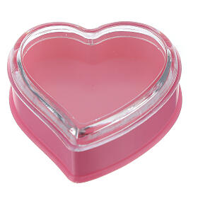 Rosenkranzetui in Herzform rosa, für Perlendurchmesser 4 mm