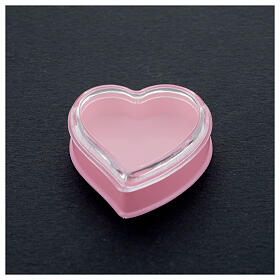 Rosenkranzetui in Herzform rosa, für Perlendurchmesser 4 mm