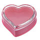 Coração fundo cor-de-rosa porta-terço contas 4 mm s1