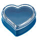 Boîte coeur fond bleu chapelet 4 mm s1