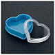 Boîte coeur fond bleu chapelet 4 mm s3