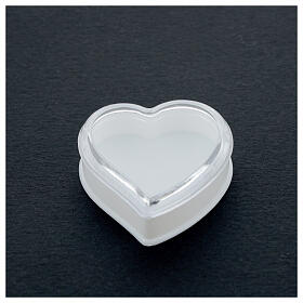 Rosenkranzetui in Herzform weiß, für Perlendurchmesser 4 mm