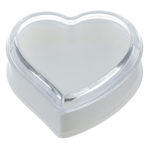 Rosenkranzetui in Herzform weiß, für Perlendurchmesser 4 mm 1