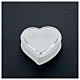 Heart rosary case, white for 4 mm beads.Made in Italy s2