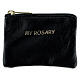 Black leather rosary bag My Rosary 7x9 cm s1