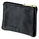 Black leather rosary bag My Rosary 7x9 cm s2