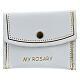 White leather rosary bag My Rosary 7x9 cm s1