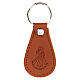 Keychain Merciful Jesus real leather 9 cm s1