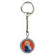 Red enamelled keyring, Virgin with Child s1
