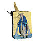 Fabric rosary clutch with Our Lady 5x7 cm s1