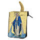 Portarosario tessuto Vergine Maria 5x7 cm s2