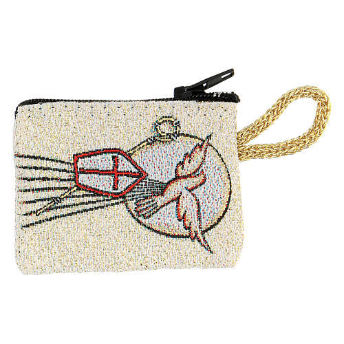 Portarosario stoffa Cresima 5x7 cm 2