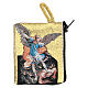 Rosary pouch cloth, St Michael the Archangel 5x7 cm s1
