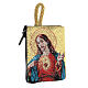 Rosary pouch in scapular fabric 5x7 cm s1