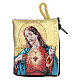 Caja para rosario escapulario Virgen y Sagrado Corazón 5x7 cm s2