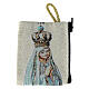 Fabric rosary clutch with marian apparitions 7x8 cm s2