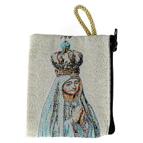Rosary pouch cloth, Apparition of Our Lady of Lourdes 7x9 cm