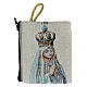 Rosary pouch cloth, Apparition of Our Lady of Lourdes 7x8 cm s1