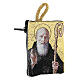 Rosary pouch St Benedict in fabric 4x5 cm s1