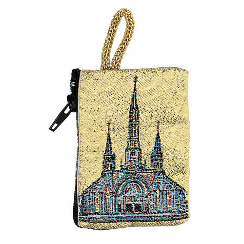 Rosary clutch of Our Lady of Lourdes, fabric, 4x5 cm 2