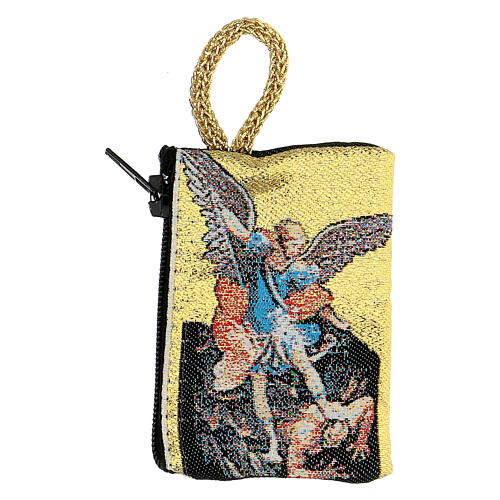 Rosary pouch, St Michael the Archangel cloth 4x5 cm 2