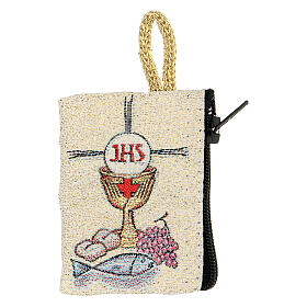 Rosary clutch of First Communion, fabric, 5x7cm
