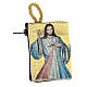 Caja para rosario Jesús 4x5 cm de tejido s2