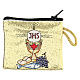 Cloth rosary pouch, First Communion 7x7 cm s2