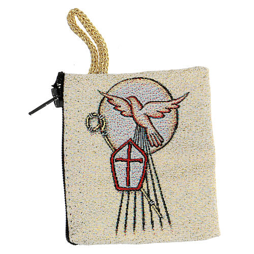Rosary clutch of Confirmation, fabric, 7x7 cm 1