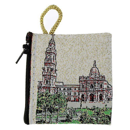 Pochette à chapelet Notre-Dame de Pompéi 7x7 cm 2