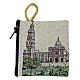 Portarosario Madonna di Pompei in stoffa 7x7 cm s2