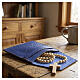Custodia per rosario pelle liscia blu 9x8 cm s2