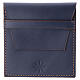 Blue smooth leather rosary case, 9x8 cm s1