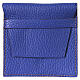 Blue smooth leather rosary case, 9x8 cm s1