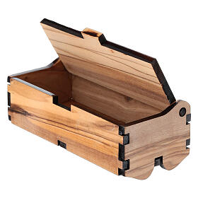 Rosary case in olive wood, bethlehem nativity