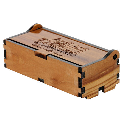 Rosary case in olive wood, bethlehem nativity 2