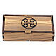 Rosary Case Jerusalem made of olive wood, cross decorated s1