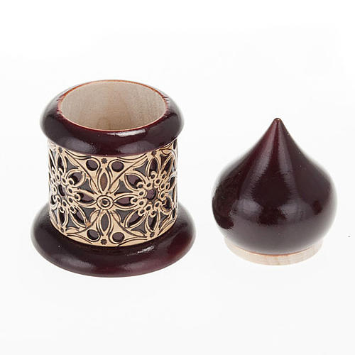 Portarosario russo legno betulla 7 cm decori 2