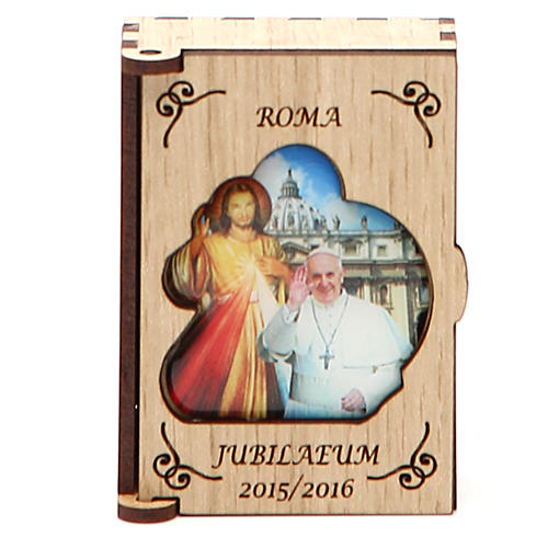 STOCK Wooden rosary case Jubilee Pope Francis 1
