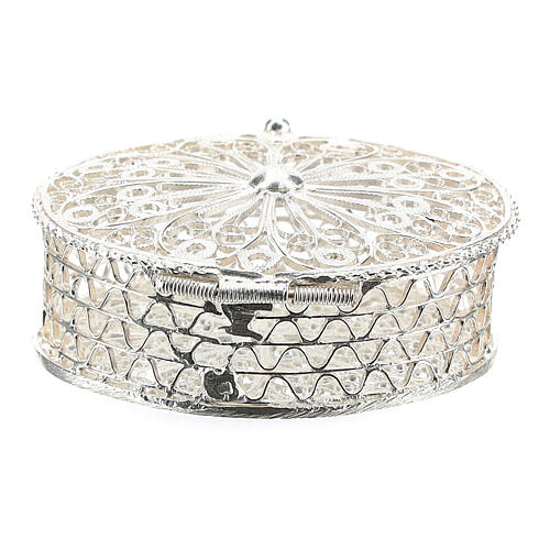 800 silver oval rosary box with engravings 4