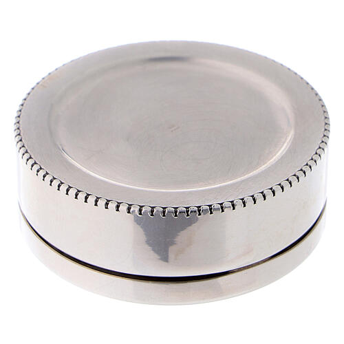 Round rosary case of smooth 925 silver 3