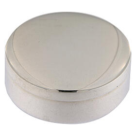 Rosenkranzdose mit glatter Oberfläche, 925er Silber, 3 cm