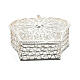 Crown-shaped rosary case of 925 silver filigree s4