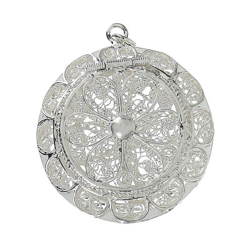 Rosary box pendant in 800 silver 2