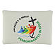 Portarosario bianco logo ufficiale Giubileo 2025 similpelle 10x7 cm s1