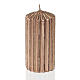 Christmas decoration candle brass color stripes s1