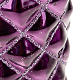 Christmas decoration purple candle diamond decor glitter s2